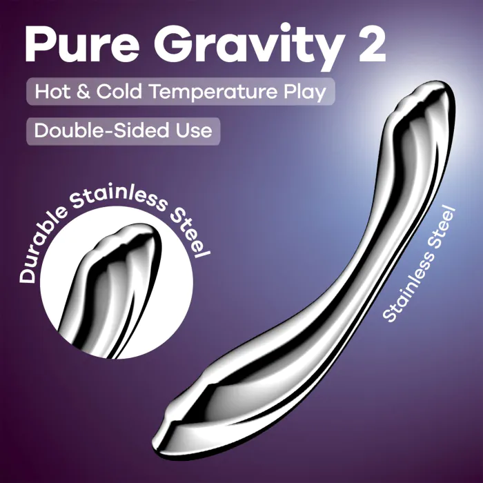 Металевий дилдо Satisfyer Pure Gravity 2 — фото 6