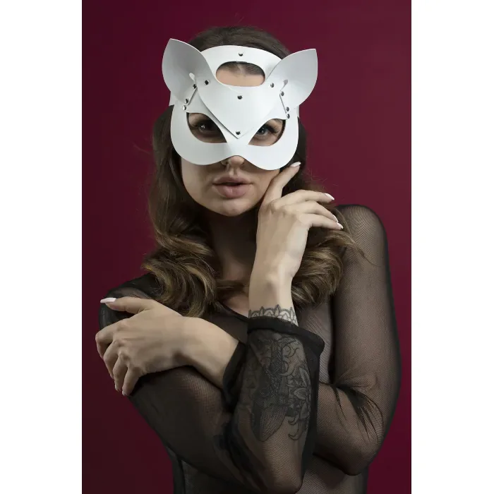 Маска киці Feral Feelings Catwoman Mask White