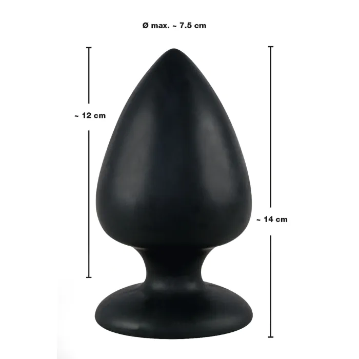 Анальна пробка Black Velvets Butt Plug Large — фото 3