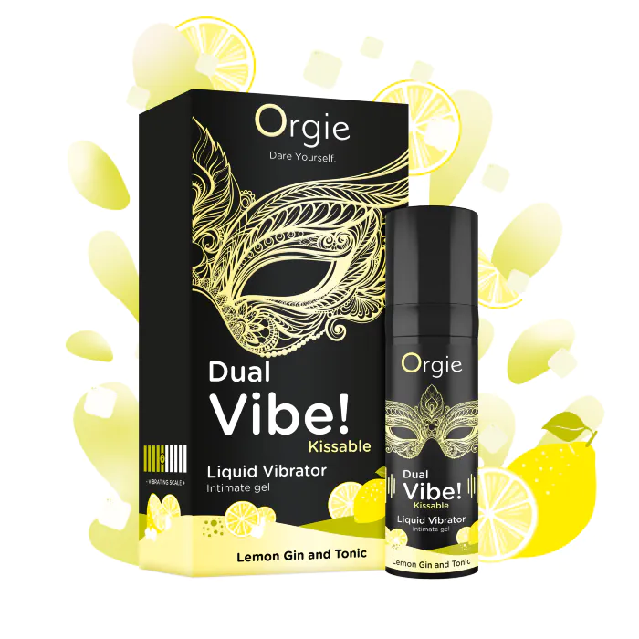 Рідкий вібратор Orgie Dual Vibe! Lemon Gin And Tonic 15 мл — фото 5