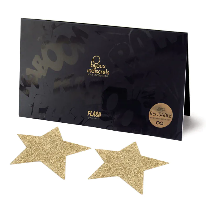 Пестіс - стікіні Bijoux Indiscrets Flash Star Gold