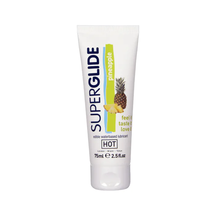 Лубрикант для орально- мануальних пестощів HOT Superglide Edible Pineapple 75 мл