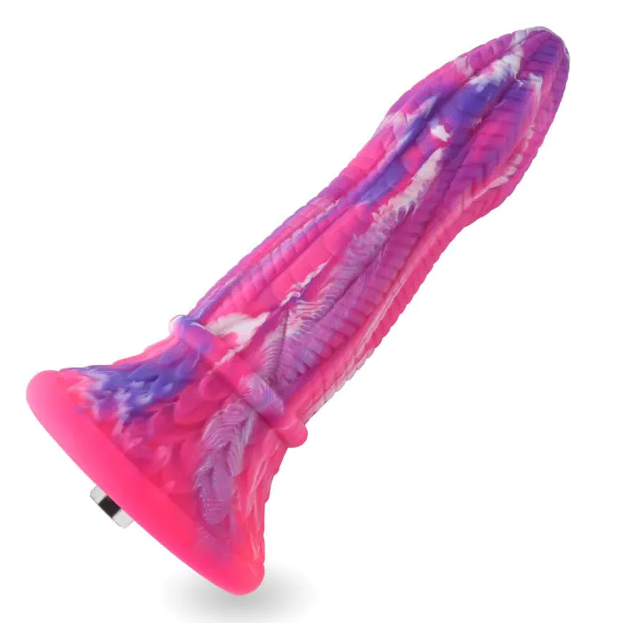 Фалоімітатор для секс-машин Hismith 10.3″ Silicone Monster Dildo Series KlicLok та присоска