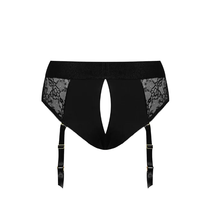 Мереживні труси для страпону з підв'язками для панчох Strap-On-Me DIVA HARNESS - S — фото 4