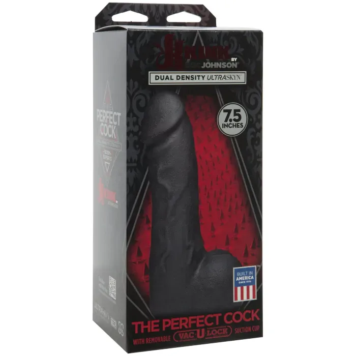 Фалоімітатор зі знімною присоскою Doc Johnson Kink - The Perfect Cock 7.5 inch Vac-U-Lock - Black — фото 2