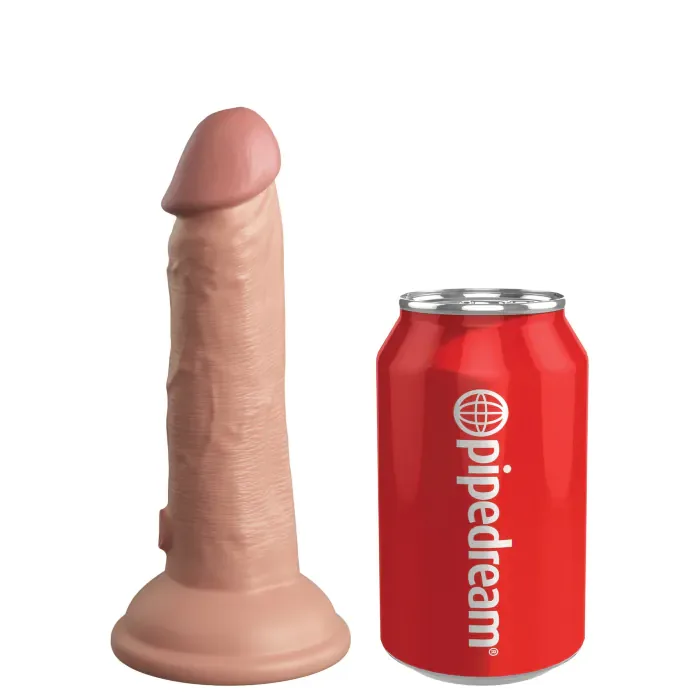 Фалоімітатор King Cock Elite 6" Vibrating Silicone Dual Density — фото 2