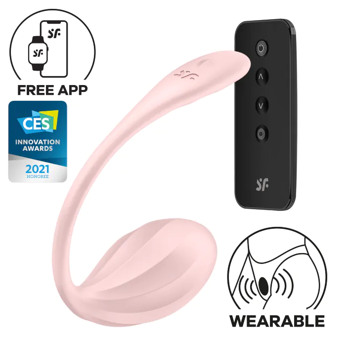 Смарт віброяйце Satisfyer Ribbed Petal Connect App Rose