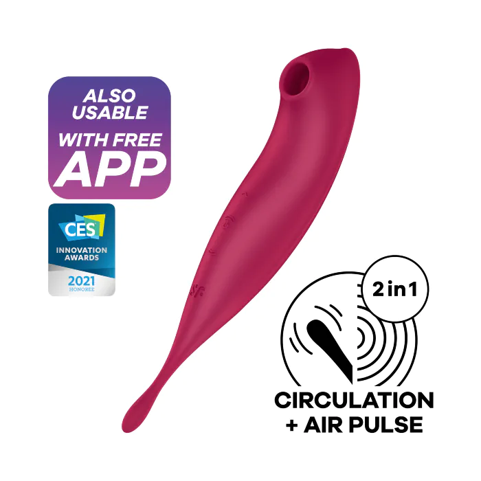 Стимулятор Satisfyer Twirling Pro Connect App Dark Red