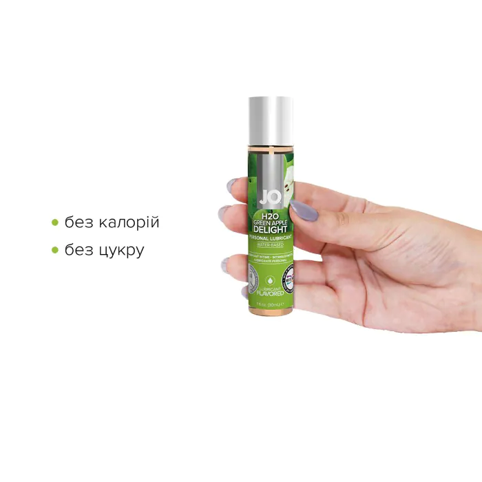 Лубрикант на водній основі JO H2O Green Apple 30 мл — фото 3