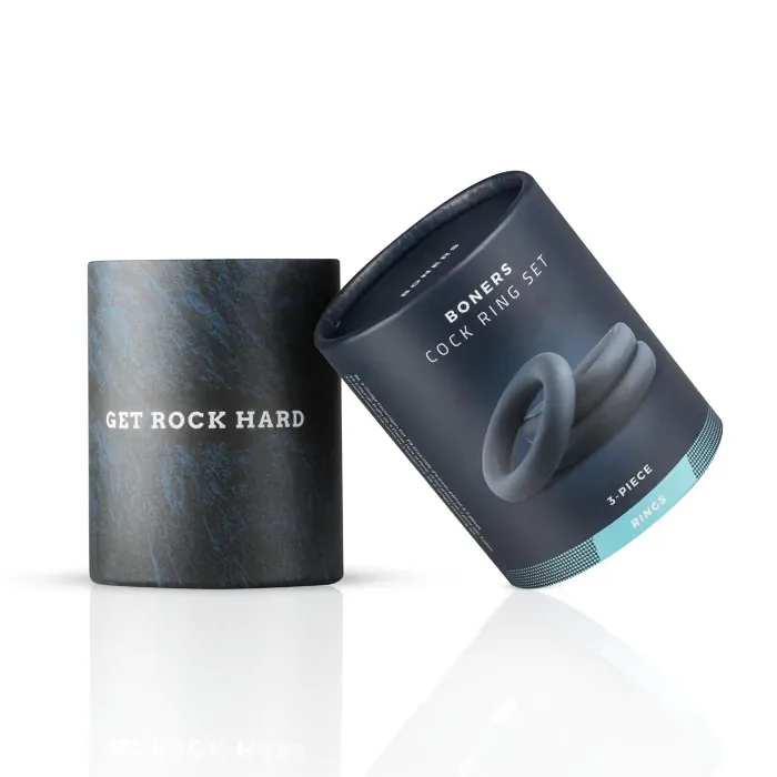 Набір ерекційних кілець Boners 3-Piece Cock Ring Set Grey — фото 2