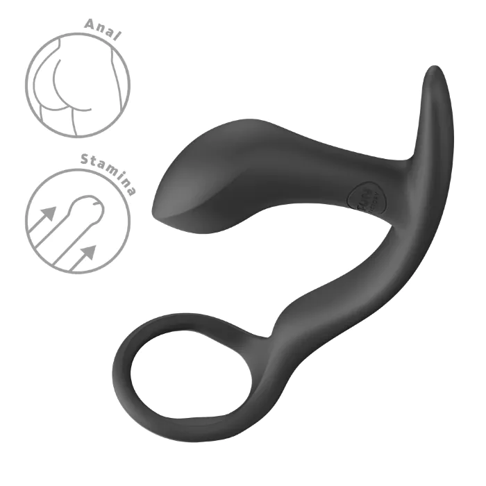 Анальна пробка з ерекційним кільцем Fun Factory Bootie Ring Black