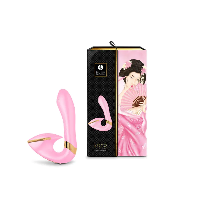 Вагінально-кліторальний вібратор Shunga Soyo Light Pink — фото 6