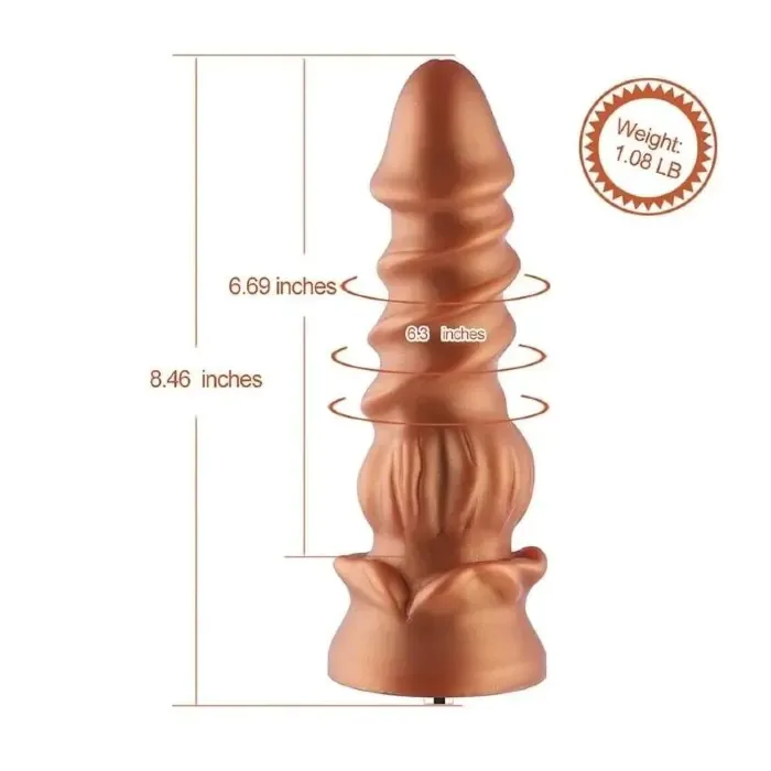 Дилдо Hismith Spiral Grain Silicone Dildo Monster Series — фото 4