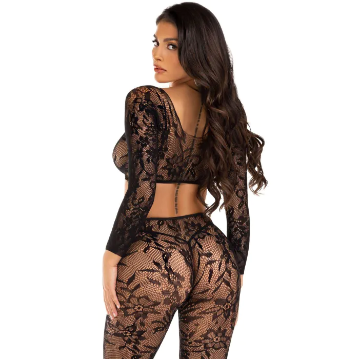 Комплект Leg Avenue Crop top & footless tights One Size Black — фото 3