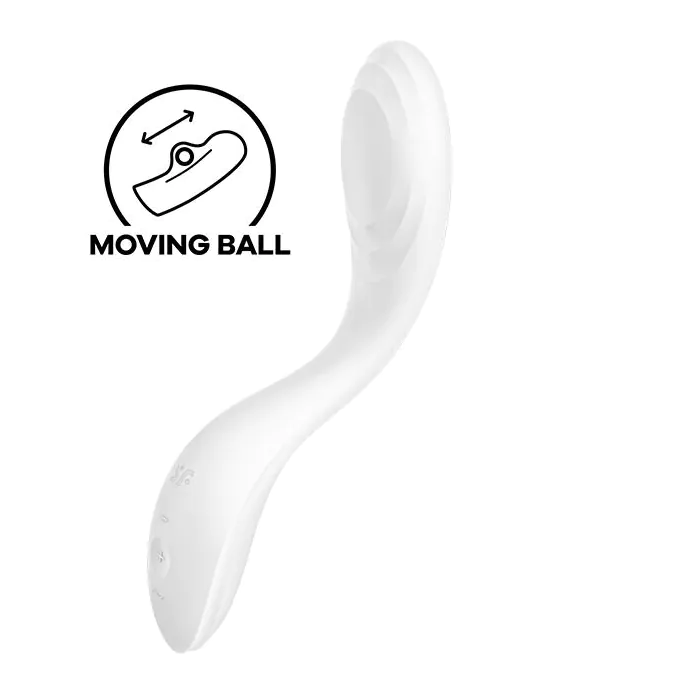 Вібратор із перлинною стимуляцією точки G Satisfyer Rrrolling Pleasure white
