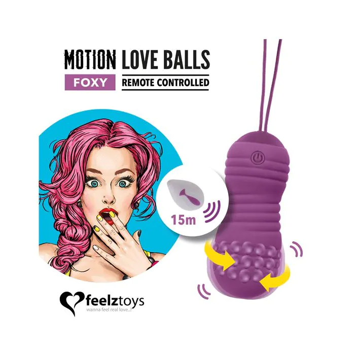 Вагінальні кульки з перловим масажем FeelzToys Motion Love Balls Foxy — фото 2