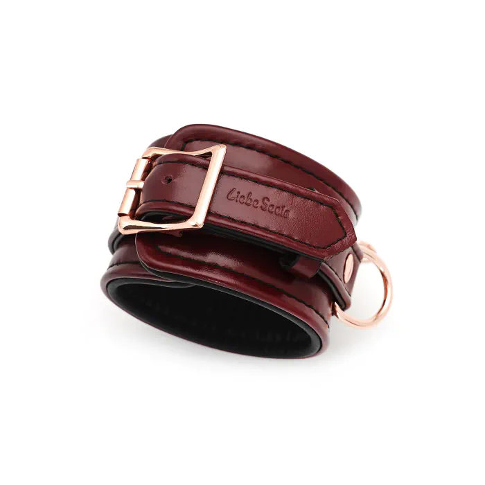Шкіряні поножі Liebe Seele Wine Red Ankle Cuffs — фото 3