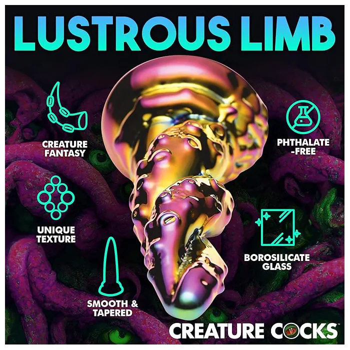 Фалоімітатор Creature Cocks Enchanting Rainbow Glass Dildo — фото 6