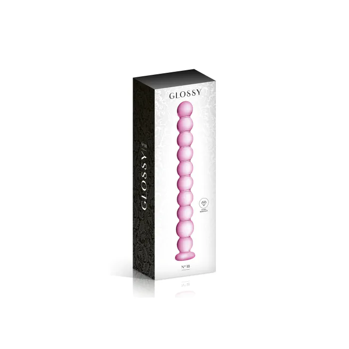 Скляний фалоімітатор №18 PINK Glossy Toys