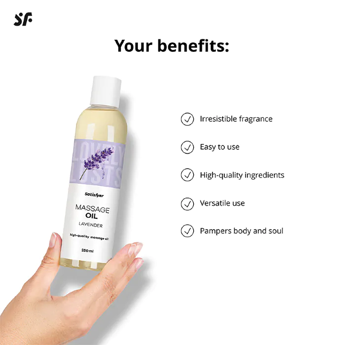 Масажна олія Satisfyer Massage Oil Lavender 250 мл — фото 6