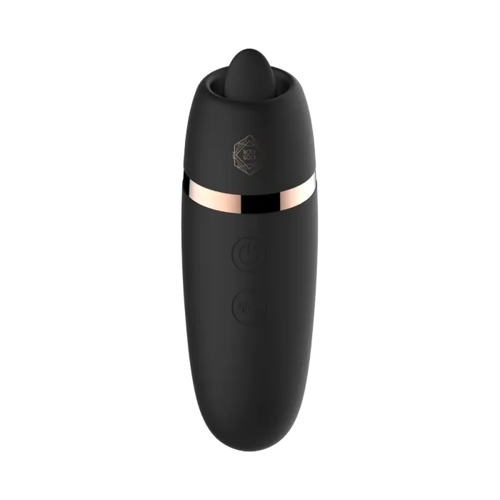 Мінівібратор з язичком Rosy Gold Vibrating & Licking Dual Stimulator — фото 2