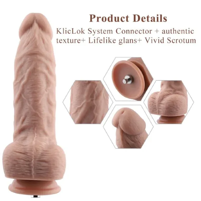 Фалоімітатор для секс-машин Hismith 9.25″ Silicone Dildo — фото 2