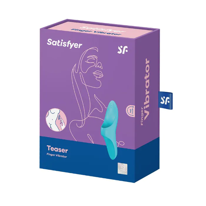 Вібратор на палець Finger Vibrator Satisfyer Teaser light blue — фото 6