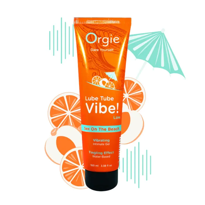 Збуджуючий їстівний лубрикант-рідкий вібратор Orgie Lube Tube Vibe! Sex on the beach 100 мл — фото 3
