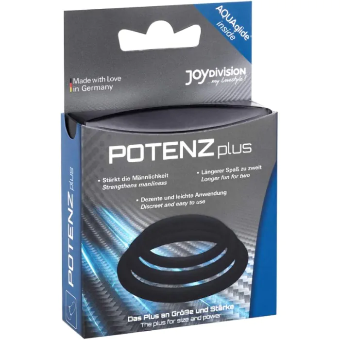 Набір ерекційних кілець Joydivision POTENZplus Black — фото 2