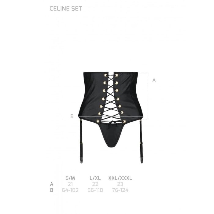 Пояс-корсет Passion Celine Set Black — фото 14