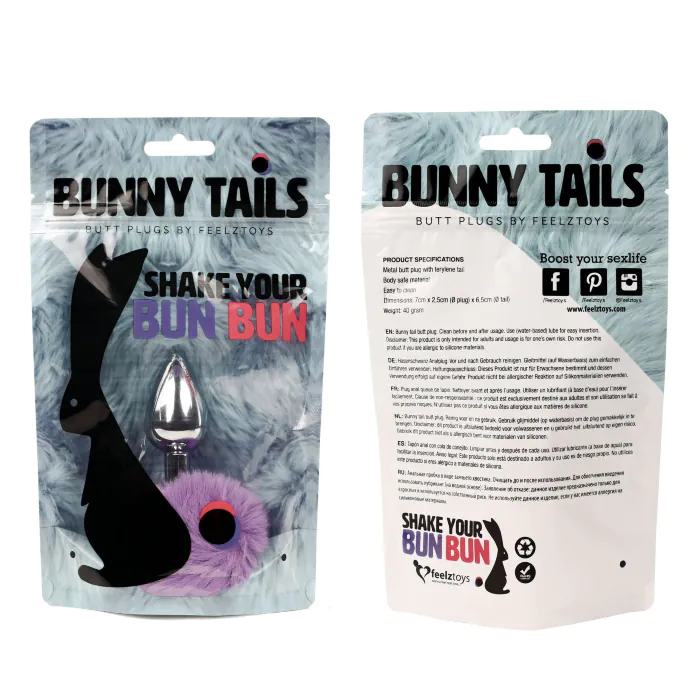 Анальна пробка FeelzToys Bunny Tails Butt Plug Purple — фото 4