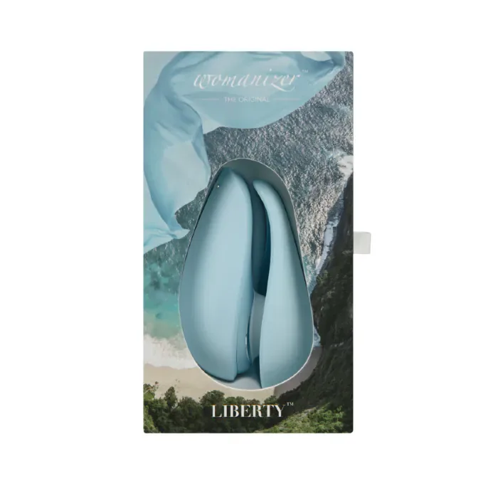 Кліторальний стимулятор Womanizer Liberty Powder Blue — фото 7