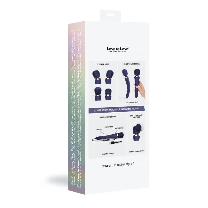 Вібромасажер із силіконовою щіточкою Love to Love Brush Crush Midnight Indigo — фото 7