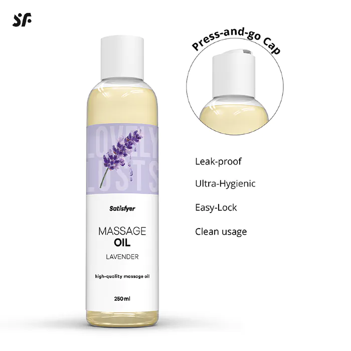Масажна олія Satisfyer Massage Oil Lavender 250 мл — фото 4
