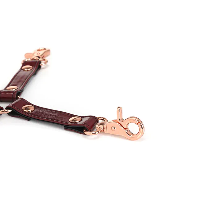 Шкіряна хрестовина Liebe Seele Wine Red Hogtie — фото 4