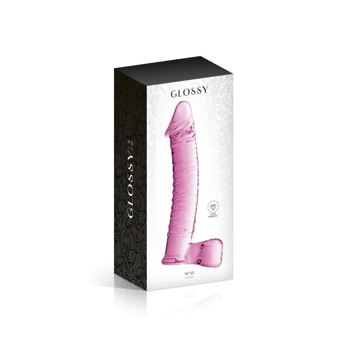 Скляний фалоімітатор №15 PINK Glossy Toys
