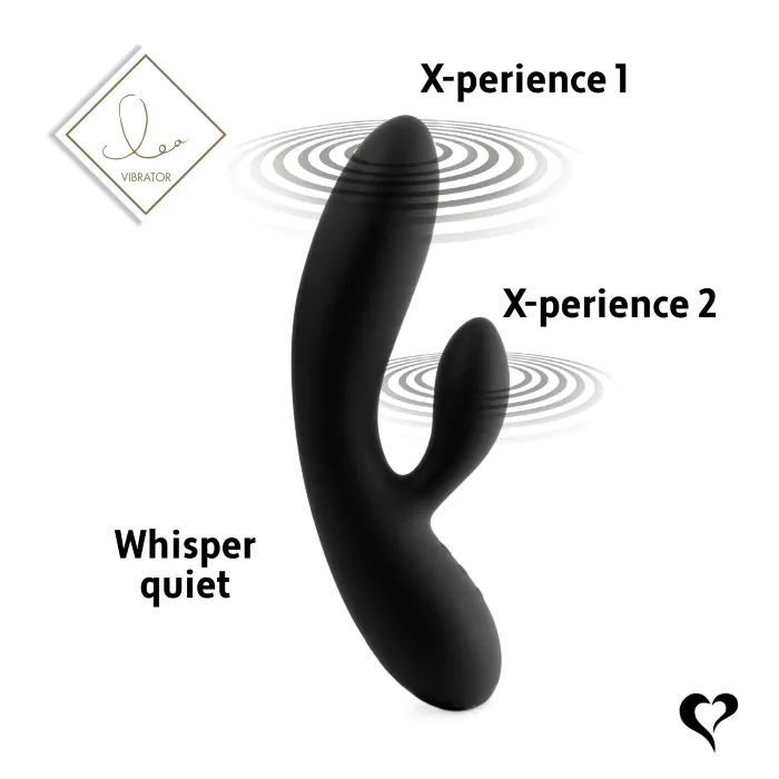 Гнучкий вібратор кроликFeelzToys Lea Rabbit Vibrator Black — фото 6