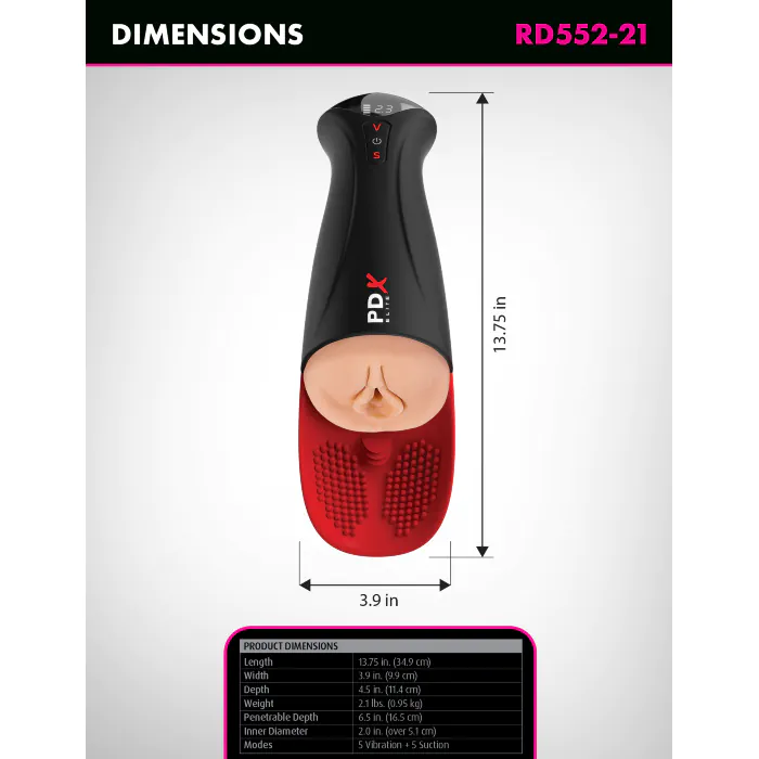 Маструбатор PDXE Fuck-O-Matic Pro XL Light — фото 5