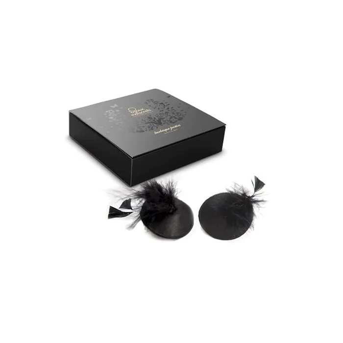 Пестіс - стікіні Bijoux Indiscrets Burlesque pasties FEATHER — фото 3