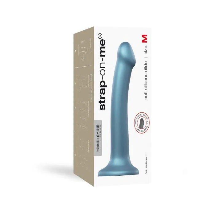 Насадка для страпону Strap-On-Me Mono Density Dildo Blue M — фото 3