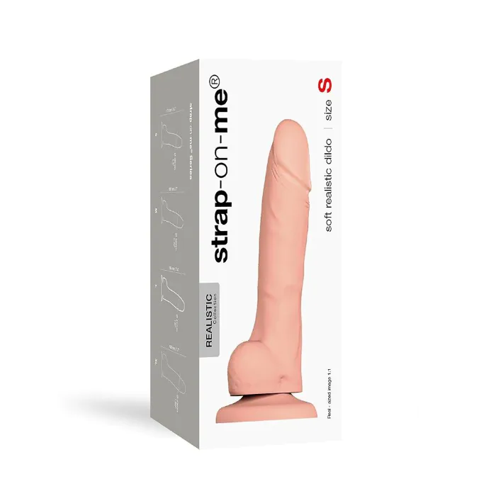 Реалістичний фалоімітатор Strap-On-Me SOFT REALISTIC DILDO Vanilla - Size S — фото 3