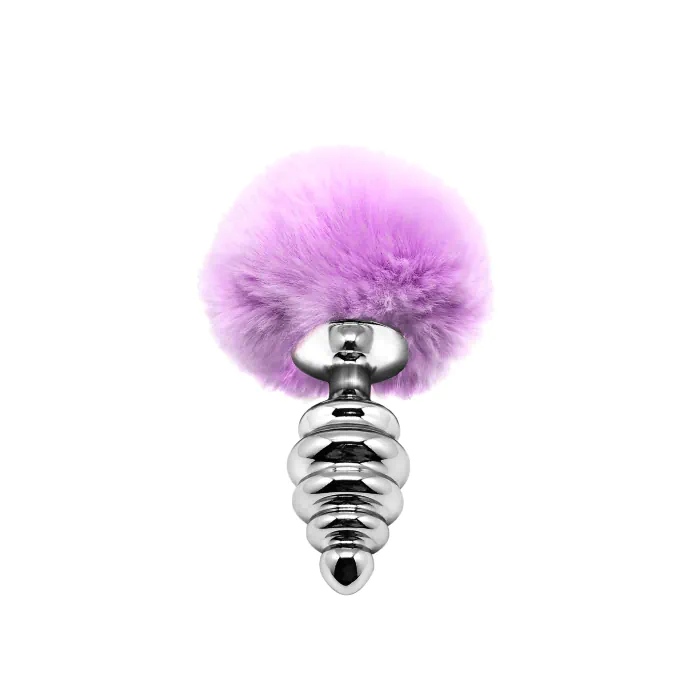 Анальна пробка Alive Fluffy Twist Plug M Purple