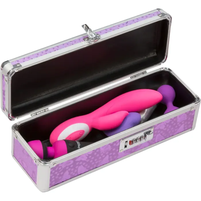 Кейс для зберігання секс-іграшок The Toy Chest Lockable Vibrator Case Purple з кодовим замком — фото 5