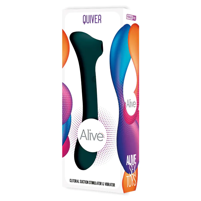 Вібратор-стимулятор 2-в-1 Alive Quiver Teal — фото 5
