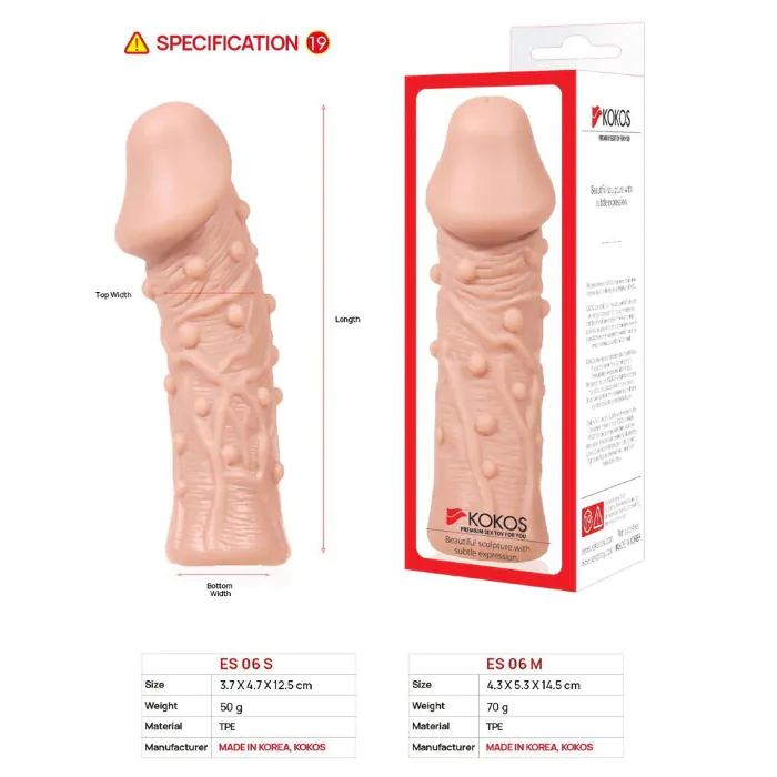 Насадка на член Kokos Extreme Sleeve ES.06 S — фото 5
