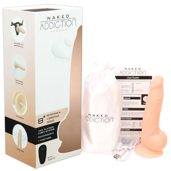 Вібратор Naked Addiction 8“ Rotating&Vibrating — фото 7