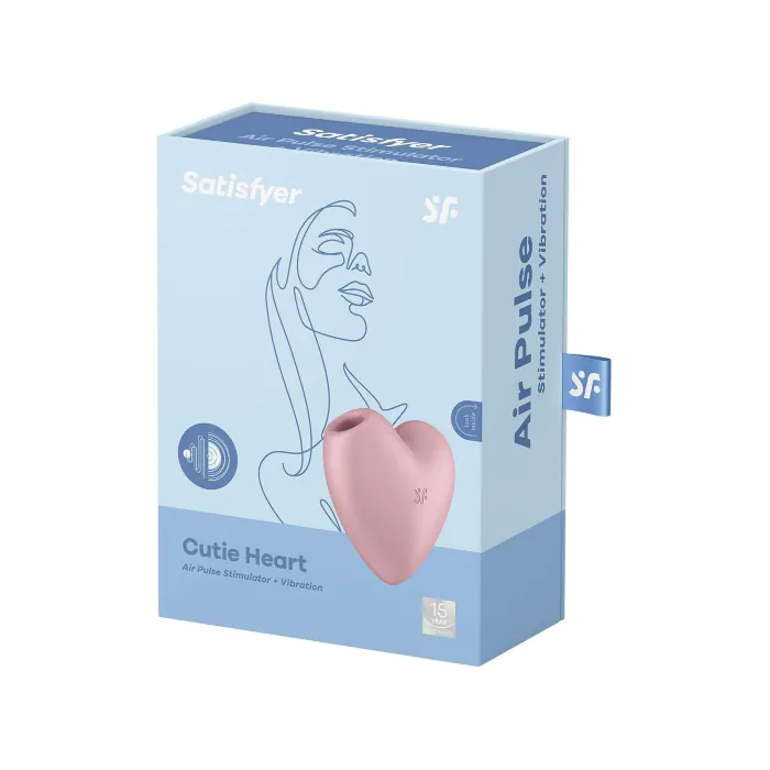 Вакуумний стимулятор з вібрацією Satisfyer Cutie Heart Light Red — фото 5