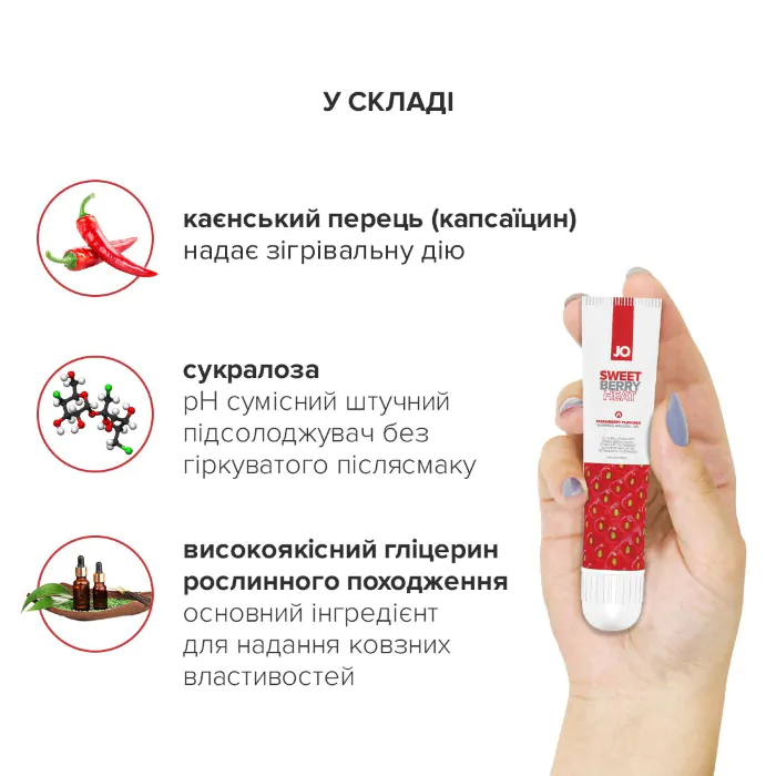 Гель для клітора JO Sweet Berry Heat 10 мл — фото 6