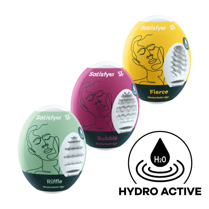 Набір мастурбаторів Satisfyer Egg 3er Set Riffle Bubble Fierce