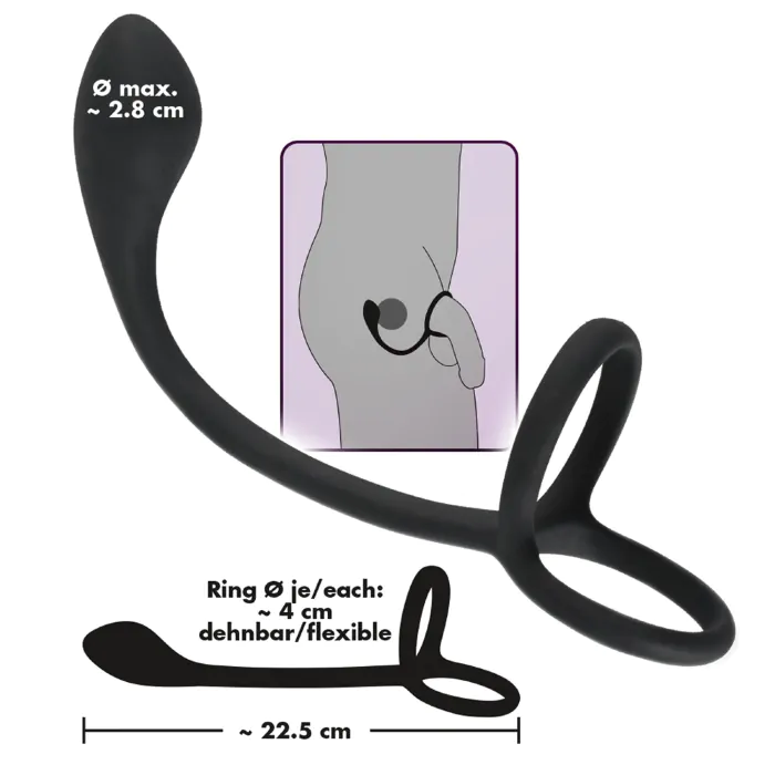 Насадка Black Velvets Cock + Ball ring — фото 8